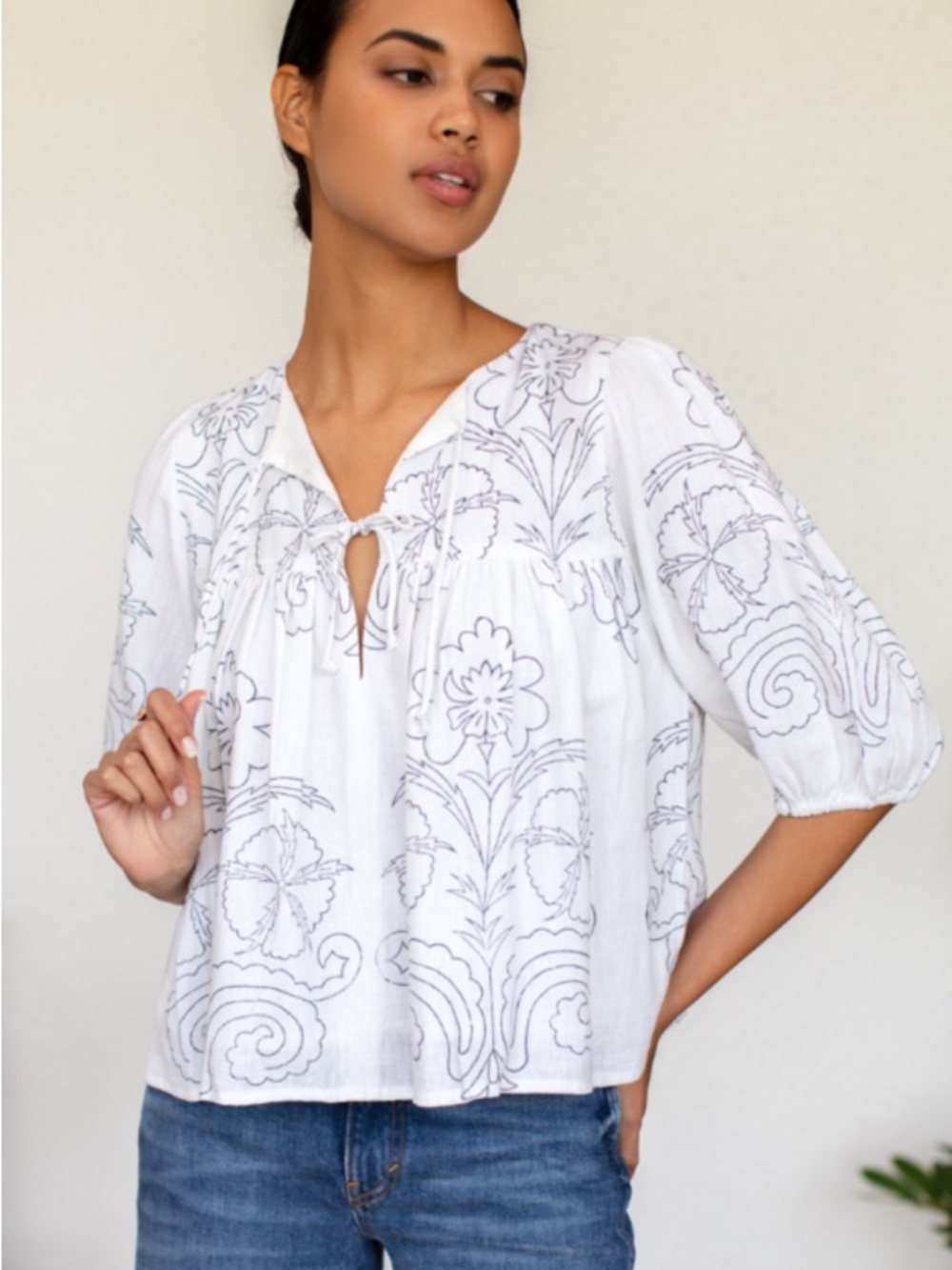 EMERSON FRY
MAEVE PRINT PUFF ISLA TOP